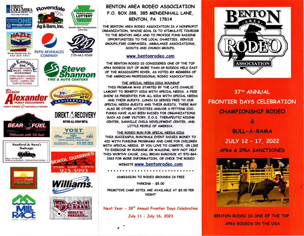 Benton Rodeo Brochure